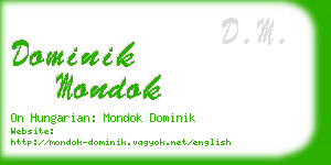 dominik mondok business card